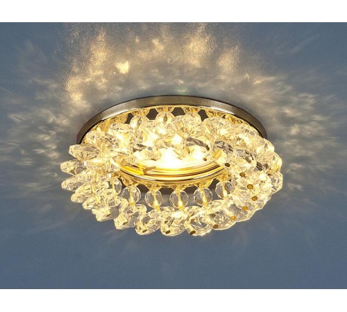 Светильник точечный встраиваемый 206 MR16 GD/CL золото/прозрачный  a030718  Elektrostandard