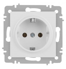 Розетка Intro Accent 6-202-01М 2P+E Schuko, 16А-250В, IP20, СУ, белый матовый  Б0063681  Intro