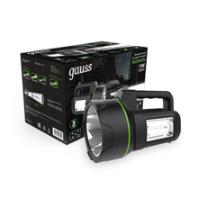 Фонарь прожекторный светодиодный GFL602 11W 400lm Li-ion 4800mAh LED 1/10/30  GF602  Gauss
