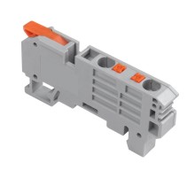Клемма СМК 222-621-PT-6 3 вывода рычаг-push-in на DIN-рейку (1-6 мм) серая (50 шт/уп)  07-5294  REXANT
