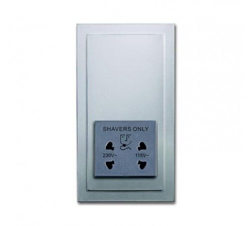 Розетка для электробритвы, 220/115 В, 20 ВА, future, серебр. алюм.  2CKA002130A0291  ABB