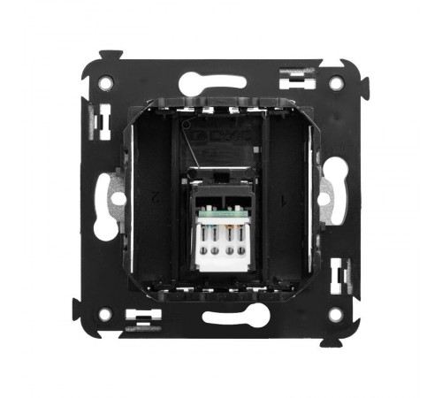 Компьютерная розетка RJ-45 в стену, кат.5e одинарная, "Avanti", "Черный матовый"  4412463  DKC