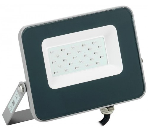 Прожектор светодиодный  СДО 07-20B blue IP65 серый  LPDO7B-01-20-K03  IEK