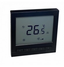 Термостат комнатный цифровой, О/Н/В/А для 4тр 3ск FCU и 2-поз.клап, 1UI 5DO Modbus ~230В чер BS  RTF4IMLB  SE