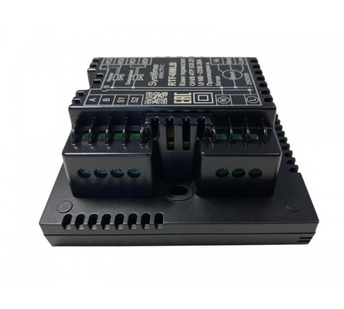 Термостат комнатный цифровой, О/Н/В/А для 4тр 3ск FCU и 2-поз.клап, 1UI 5DO Modbus ~230В чер BS  RTF4IMLB  SE