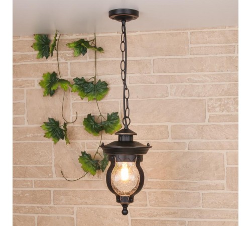 Светильник садово-парковый GL 1025H Barrel H черное золото подвесной  a040565  Elektrostandard