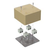 Коробка огнестойкая для кабель-канала 40-0460-FR2.5-8 Е15-Е120 RAL1001 85х85х45 (44 шт/кор) бежевая  40-0460-1001-FR2.5-8  Промрукав