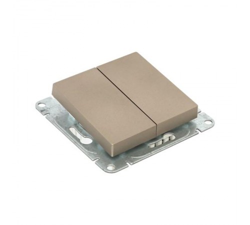 Механизм выключателя, двухклавишный, перекрёстный, шампань Эпика  UP1-SWC-22 EKF