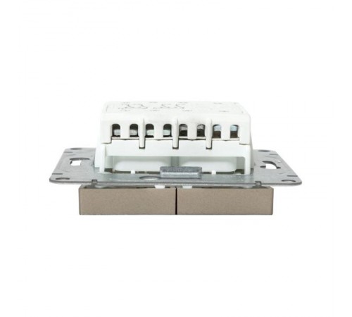 Механизм выключателя, двухклавишный, перекрёстный, шампань Эпика  UP1-SWC-22 EKF