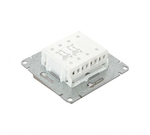 Механизм выключателя, двухклавишный, перекрёстный, шампань Эпика  UP1-SWC-22 EKF