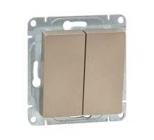 Механизм выключателя, двухклавишный, перекрёстный, шампань Эпика  UP1-SWC-22 EKF