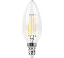 Лампа светодиодная LB-713 (11W) 230V E14 2700K филамент С35 прозрачная  38006  FERON