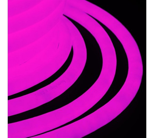 Гибкий Неон LED 360 (круглый) - розовый, бухта 50м  131-037  NEON-NIGHT