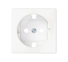 Накладка со шторками для розетки с заземлением Schuko 2Р+Е белого матового цвета S82 Concept  8200041-090  Simon