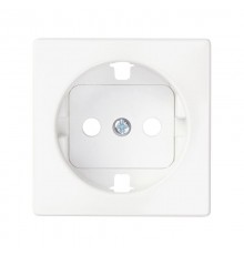 Накладка со шторками для розетки с заземлением Schuko 2Р+Е белого матового цвета S82 Concept  8200041-090  Simon