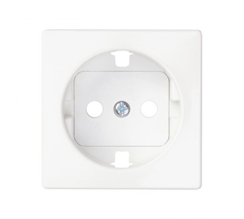 Накладка со шторками для розетки с заземлением Schuko 2Р+Е белого матового цвета S82 Concept  8200041-090  Simon