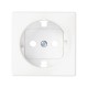 Накладка со шторками для розетки с заземлением Schuko 2Р+Е белого матового цвета S82 Concept  8200041-090  Simon