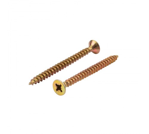 Саморез универсальный KRANZ 5х60, желтый цинк, короб (100 шт./уп.) KR-01-3311-042  Kranz