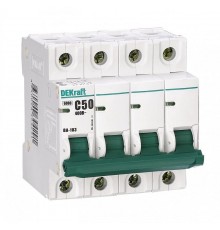 Выключатель автоматический четырехполюсный ВА-103 20А C 6кА  12107DEK  DEKraft