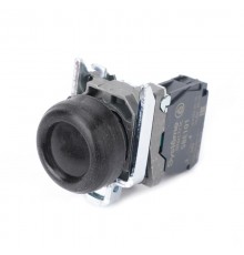 Кнопка SB4 в сборе модульная 22мм выступающая черная с возвратом металл 1НО  SB4BP21  SE