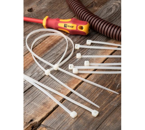 Хомут P6.6 стандартный (б), 4.8x400 (100шт) FlexLock PROxima  plc-fl-ctsw-4.8x400  EKF