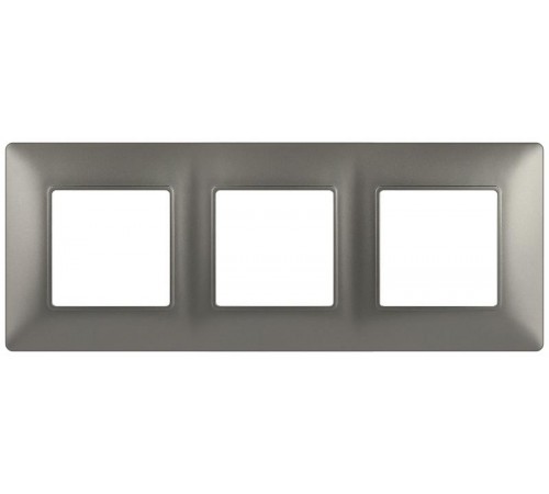 Рамка для розеток и выключателей Elegance 14-5003-16 на 3 поста, титан  Б0065817  ЭРА