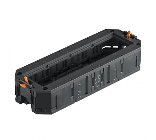 Монтажная коробка UT4 для установки в лючок с накладкой для 4xModul45 (полиамид,черный) (UT4 45 4)  7408727  OBO Bettermann