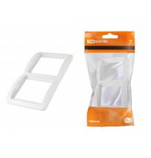 Рамка 2-ая вертикальная белая "Валдай"   SQ1804-0018  TDM