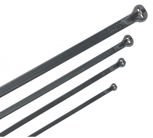 Хомут Хку 7,6х220мм со стальным замком черный (100шт)  UHH34-D076-220-100-K02  IEK