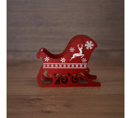 Деревянная фигурка "Сани" 11,5х7,5х9,5 см  504-003  NEON-NIGHT