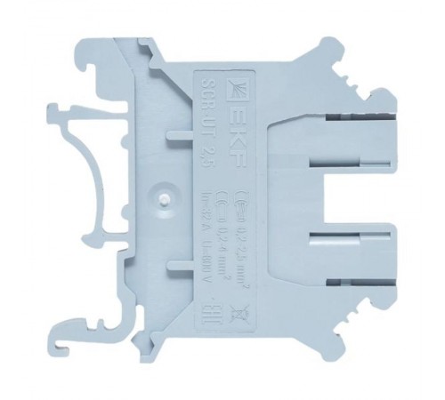 Клеммная колодка винтовая 2.5 UT серая  scr-ut-2,5-g  EKF