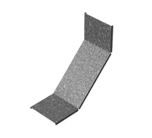 Крышка к углу внутреннему для лестничного лотка НЛО 500, толщ. 1,0 мм, гор. цинк, 320454  КУВННЛО90-500-1,0-ГЦ   Ostec