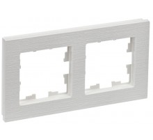 BRITE Рамка 2-ая РУ-2-Бр белый рифленый  BR-M22-51-K01  IEK