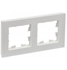 BRITE Рамка 2-ая РУ-2-Бр белый рифленый  BR-M22-51-K01  IEK