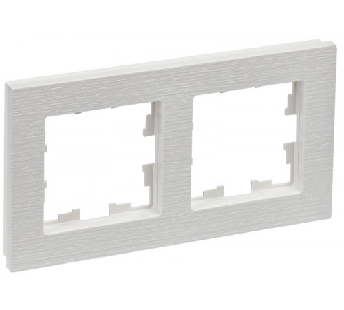 BRITE Рамка 2-ая РУ-2-Бр белый рифленый  BR-M22-51-K01  IEK