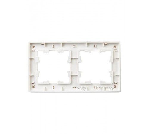 BRITE Рамка 2-ая РУ-2-Бр белый рифленый  BR-M22-51-K01  IEK
