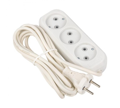 Удлинитель "Эксперт" 3 гнезда  3 метра 10А/2,2кВт без заземления ПВС 2х0,75  EKF PROximaUBA10-275-3-03EKF