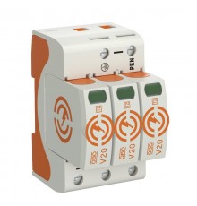 Устройства защиты от импульсных перенапряжений УЗИП для силовых сетей 3 пол. (Класс II), 280 В (V20-3-280)  5095163  OBO Bettermann