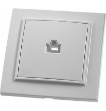 PST00-9007-01 Розетка компьютерная 1-местная RJ-45, серия Эрна, белый  39047  STEKKER