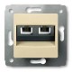 Cariva DIY Розетка RJ11 - 2 входа, слоновая кость  695921  Legrand