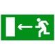 Знак "Направление к эвакуационному выходу налево" 150х300мм PROxima  an-5-05  EKF