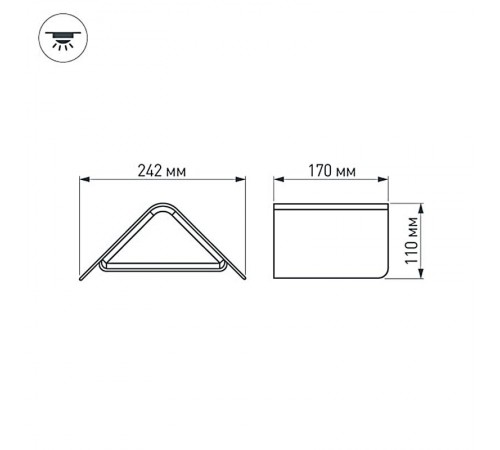Светильник LGD-Wall-Delta-1B-12W Warm White  019779  Arlight