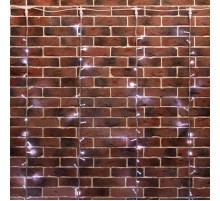 Гирлянда "Светодиодный Дождь" 2х6м, эффект водопада, прозрачный провод, 24В, диоды БЕЛЫЕ, 360 LED  235-465  NEON-NIGHT