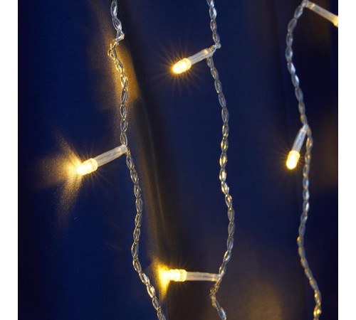 Гирлянда-занавес 230V 240 LED 2*2м, желтый, IP44 , сетевой шнур 3м в комплекте, CL20  41624  FERON