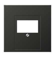 Крышка для ТАЕ и USB розеток, фиксация винтом; металл; антрацит; Aluminium  AL2969TAN  Jung