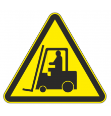 Знак W 07 "Внимание. Автопогрузчик" 200х200х200 мм, металл ГОСТ Р 12.4.026-2001  zn-w-07  EKF