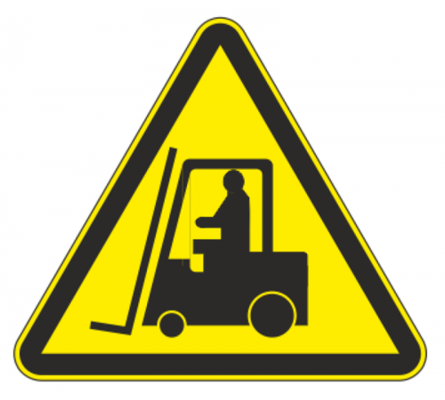 Знак W 07 "Внимание. Автопогрузчик" 200х200х200 мм, пластик ГОСТ Р 12.4.026-2001  pn-w-07  EKF