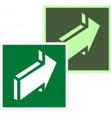 Знак эвакуационный E 18 "Открывать движением от себя" 200х200 мм  an-e-18-f  EKF