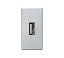 Simon Connect Плата с разъёмом USB 2.0 (тип А), 1/2 К45, винтовой зажим, алюминий  K128B-8  Simon