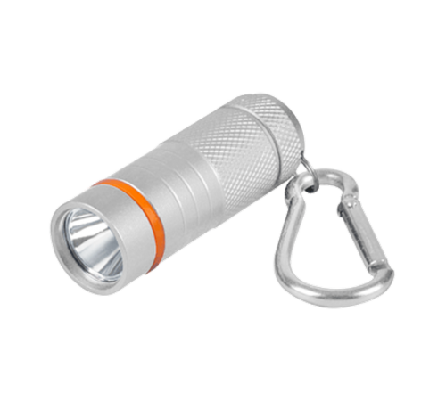 Фонарь-брелок KL 61S LED батарейки в комплекте алюминиевый СЕРЫЙ  4690612032047  IN HOME